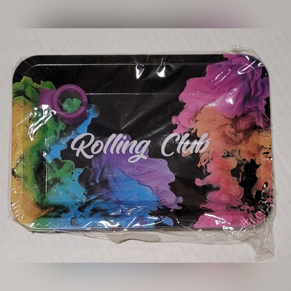 Rolling Club ~ Rainbow Colored Rolling Tray 420